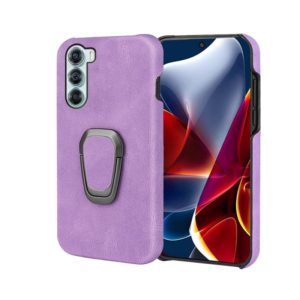 For Motorola Moto Edge S30 Ring Holder PU Phone Case(Purple) (OEM)
