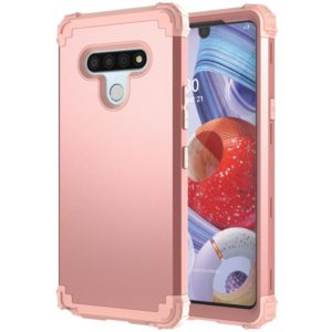 For LG Stylo 6 3 in 1 Shockproof PC + Silicone Protective Case(Rose Gold) (OEM)