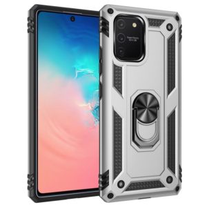 For Samsung Galaxy S10 Lite / M80s / A91 Shockproof TPU + PC Protective Case with 360 Degree Rotating Holder(Silver) (OEM)