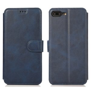For iPhone 7 Plus / 8 Plus Calf Texture Magnetic Buckle Horizontal Flip Leather Case with Holder & Card Slots & Wallet & Photo Frame(Blue) (OEM)