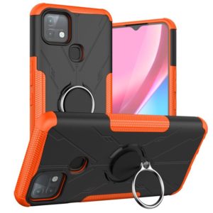 For Infinix Hot 10i Armor Bear Shockproof PC + TPU Protective Case with Ring Holder(Orange) (OEM)