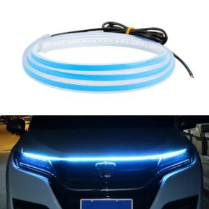 Car LED Streamer Decorative Hood Atmosphere Lights, Style: Monochrome Ice Blue Light(1.5m) (OEM)