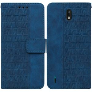 For Nokia 1.3 Geometric Embossed Leather Phone Case(Blue) (OEM)