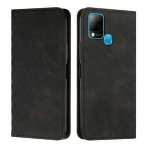 For Infinix Hot 10S / 10T / 10S NFC Diamond Splicing Skin Feel Magnetic Leather Phone Case(Black) (OEM)