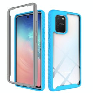 For Samsung Galaxy S10 Lite Starry Sky Solid Color Series Shockproof PC + TPU Protective Case(Baby Blue) (OEM)