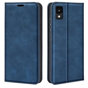 For TCL 30Z Retro-skin Magnetic Suction Leather Phone Case(Dark Blue) (OEM)