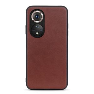 For Honor 50 Pro Accurate Hole Sheep Texture Leather Shockproof Case(Brown) (OEM)