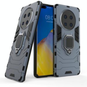 For Huawei Mate 40 Pro Shockproof PC + TPU Protective Case with Magnetic Ring Holder(Navy Blue) (OEM)