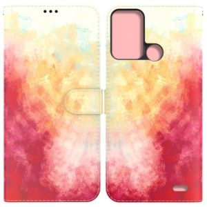 For ZTE Blade A52 Watercolor Pattern Horizontal Flip Leather Phone Case(Spring Cherry) (OEM)
