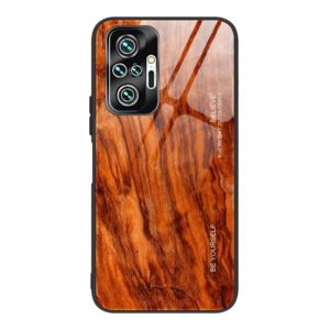 For Xiaomi Redmi Note 10 Pro / Pro Max Wood Grain Tempered Glass + TPU Shockproof Case(M06) (OEM)