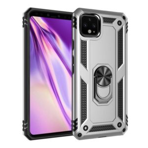 For Google Pixel 4XL Shockproof TPU + PC Protective Case with 360 Degree Rotating Holder(Silver) (OEM)
