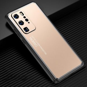 For Huawei P40 Pro Light and Shadow Series Frosted Metal Phone Case(Gold) (OEM)