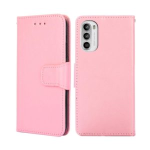 For Motorola Moto G52 4G/G82 5G Crystal Texture Leather Phone Case(Pink) (OEM)