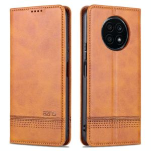 For Honor X20 AZNS Magnetic Calf Texture Horizontal Flip Leather Case with Card Slots & Holder & Wallet(Light Brown) (AZNS) (OEM)