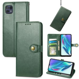For Motorola Moto G50 5G Retro Solid Color Buckle Leather Phone Case(Green) (OEM)
