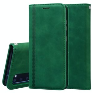 For Samsung Galaxy S20 Frosted Business Magnetic Horizontal Flip PU Leather Case with Holder & Card Slot & Lanyard(Green) (OEM)