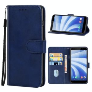 Leather Phone Case For HTC U12 Life(Blue) (OEM)