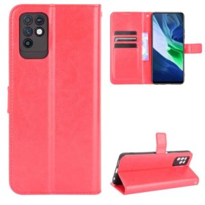 For Infinix Note 10 Crazy Horse Texture Horizontal Flip Leather Case with Holder & Card Slots & Lanyard(Red) (OEM)