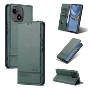 For Honor Play 30 AZNS Magnetic Calf Texture Flip Leather Phone Case(Dark Green) (AZNS) (OEM)