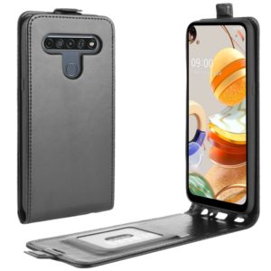 For LG K61 R64 Texture Single Vertical Flip Leather Protective Case with Card Slots & Photo Frame(Black) (OEM)