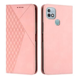 For Infinix Hot 10i Diamond Splicing Skin Feel Magnetic Leather Phone Case(Rose Gold) (OEM)