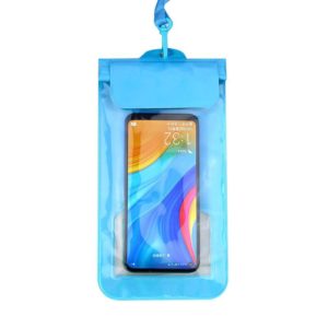 2 PCS Mobile Phone Touch Screen Transparent Dustproof And Waterproof Bag(Blue Back Without Hole) (OEM)