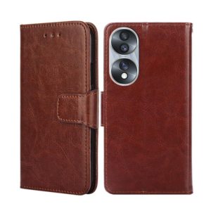 For Honor 70 Crystal Texture Leather Phone Case(Brown) (OEM)