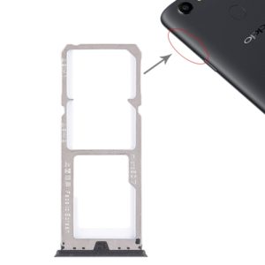 For OPPO A73 / F5 2 x SIM Card Tray + Micro SD Card Tray (Black) (OEM)