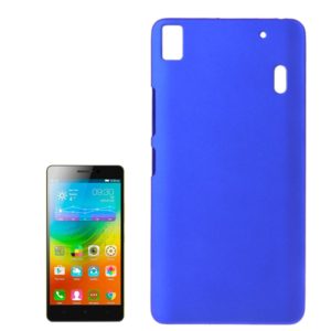 Solid Color Plastic Back Case for Lenovo K3 Note(Blue) (OEM)