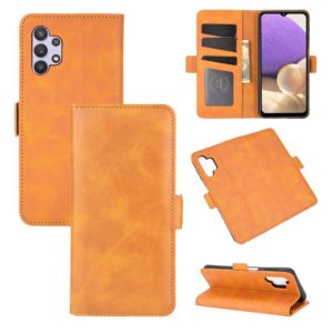 For Samsung Galaxy A32 5G Dual-side Magnetic Buckle Horizontal Flip Leather Case with Holder & Card Slots & Wallet(Yellow) (OEM)