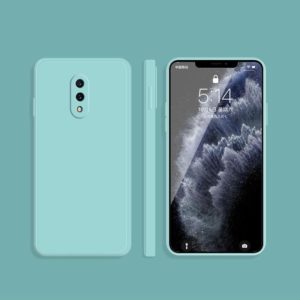 For OnePlus 7 Solid Color Imitation Liquid Silicone Straight Edge Dropproof Full Coverage Protective Case(Sky Blue) (OEM)