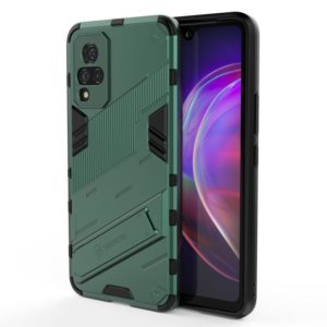 For vivo V21 Punk Armor 2 in 1 PC + TPU Shockproof Case with Invisible Holder(Green) (OEM)
