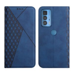 For Motorola Edge 20 Pro Skin Feel Magnetic Leather Phone Case(Blue) (OEM)