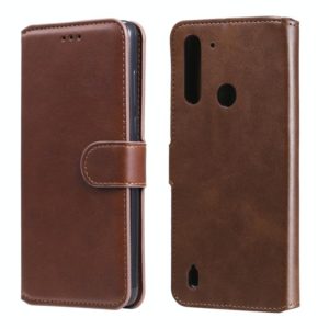For Motorola Moto G8 Power Lite Classic Calf Texture PU + TPU Horizontal Flip Leather Case, with Holder & Card Slots & Wallet(Brown) (OEM)