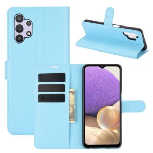 For Samsung Galaxy A32 5G Litchi Texture Horizontal Flip Protective Case with Holder & Card Slots & Wallet(Blue) (OEM)