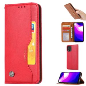 For Xiaomi Mi 10 Lite Knead Skin Texture Horizontal Flip Leather Case , with Photo Frame & Holder & Card Slots & Wallet(Red) (OEM)