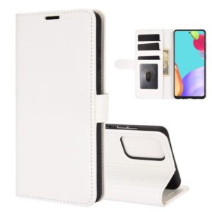 For Samsung Galaxy A52 5G / 4G R64 Texture Single Horizontal Flip Protective Case with Holder & Card Slots & Wallet& Photo Frame(White) (OEM)
