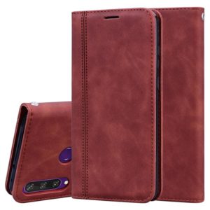 For Huawei Y6p (2020) Frosted Business Magnetic Horizontal Flip PU Leather Case with Holder & Card Slot & Lanyard(Brown) (OEM)