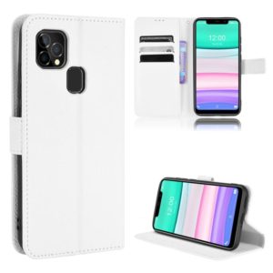 For Oukitel C22 Diamond Texture Leather Phone Case(White) (OEM)