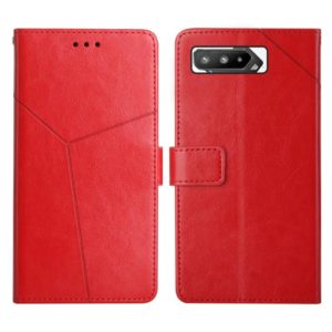 For Asus ROG Phone 5 Y Stitching Horizontal Flip Leather Phone Case(Red) (OEM)