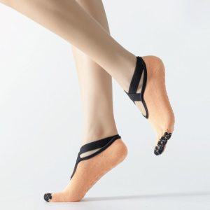 Professional Yoga Socks Non-Slip Five-Finger Split Toe Strap Ballet Dance Cotton Socks, Size: One Size(Skin Color) (OEM)