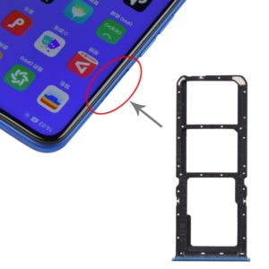 For OPPO A11x/A11/A9(2020)/A5(2020) SIM Card Tray + SIM Card Tray + Micro SD Card Tray (Blue) (OEM)