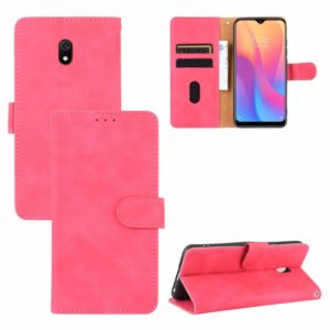 For Xiaomi Redmi 8A Solid Color Skin Feel Magnetic Buckle Horizontal Flip Calf Texture PU Leather Case with Holder & Card Slots & Wallet(Rose Red) (OEM)