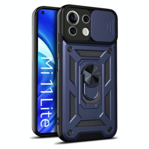For Xiaomi Mi 11 Lite 5G/4G Sliding Camera Cover Design TPU+PC Protective Case(Blue) (OEM)