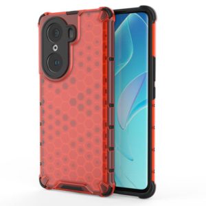 For Honor 60 Pro Honeycomb PC + TPU Phone Case(Red) (OEM)