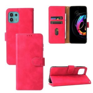 Solid Color Skin Feel Magnetic Buckle Horizontal Flip Calf Texture PU Leather Case with Holder & Card Slots & Wallet For Motorola Edge 20 Lite(Rose Red) (OEM)