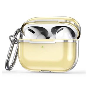 DDEHY668 Electroplated Transparent Silicone + PC Protective Cover For AirPods Pro(Transparent Gold + Silver) (OEM)