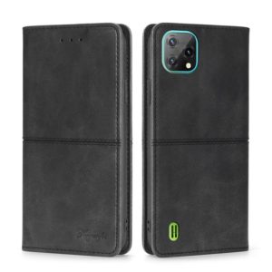 For Blackview A55 Cow Texture Magnetic Horizontal Flip Leather Phone Case(Black) (OEM)