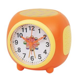 Children Romantic Starry Sky Projection Music Pointer Alarm Clock(Orange) (OEM)