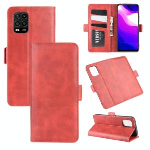 For XiaoMi Mi 10 Lite 5G Dual-side Magnetic Buckle Horizontal Flip Leather Case with Holder & Card Slots & Wallet(Red) (OEM)